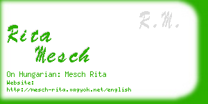 rita mesch business card